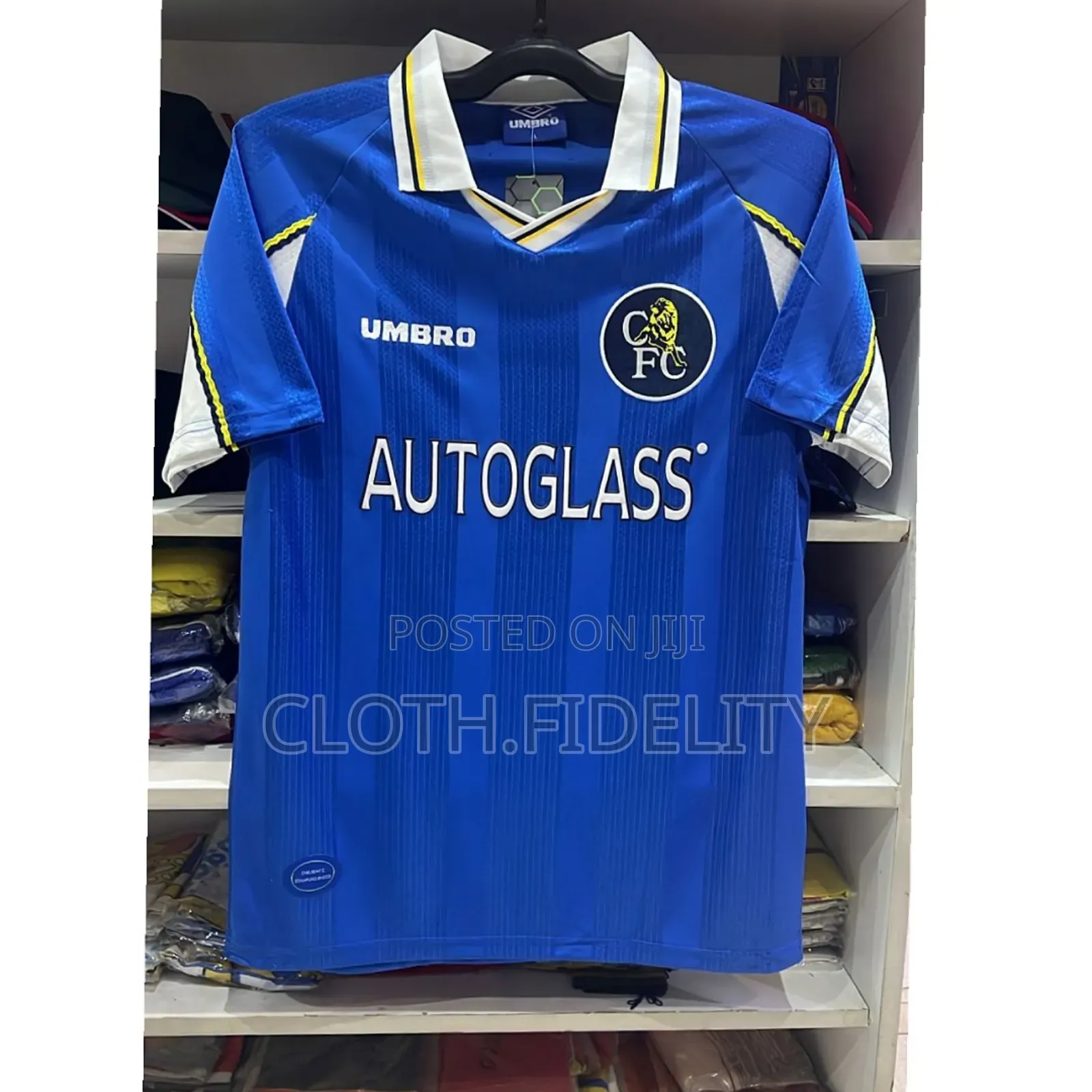 Chelsea 1997-1999 Retro Jersey ( Auto Glass)