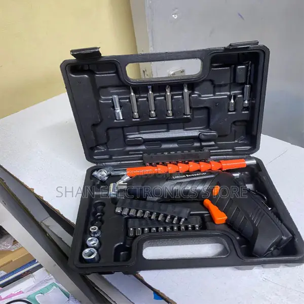 Compact Electric Screwdriver With Complete Accessories