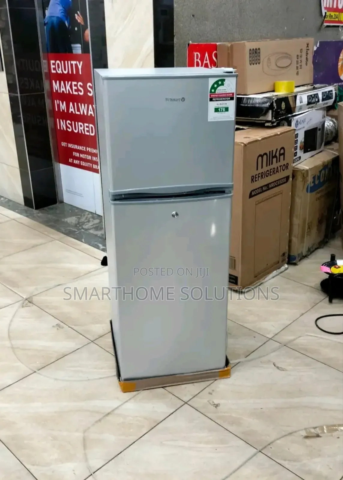 Volsmart 138litres Double Door Fridge (Silver Grey) Vl-bcd138