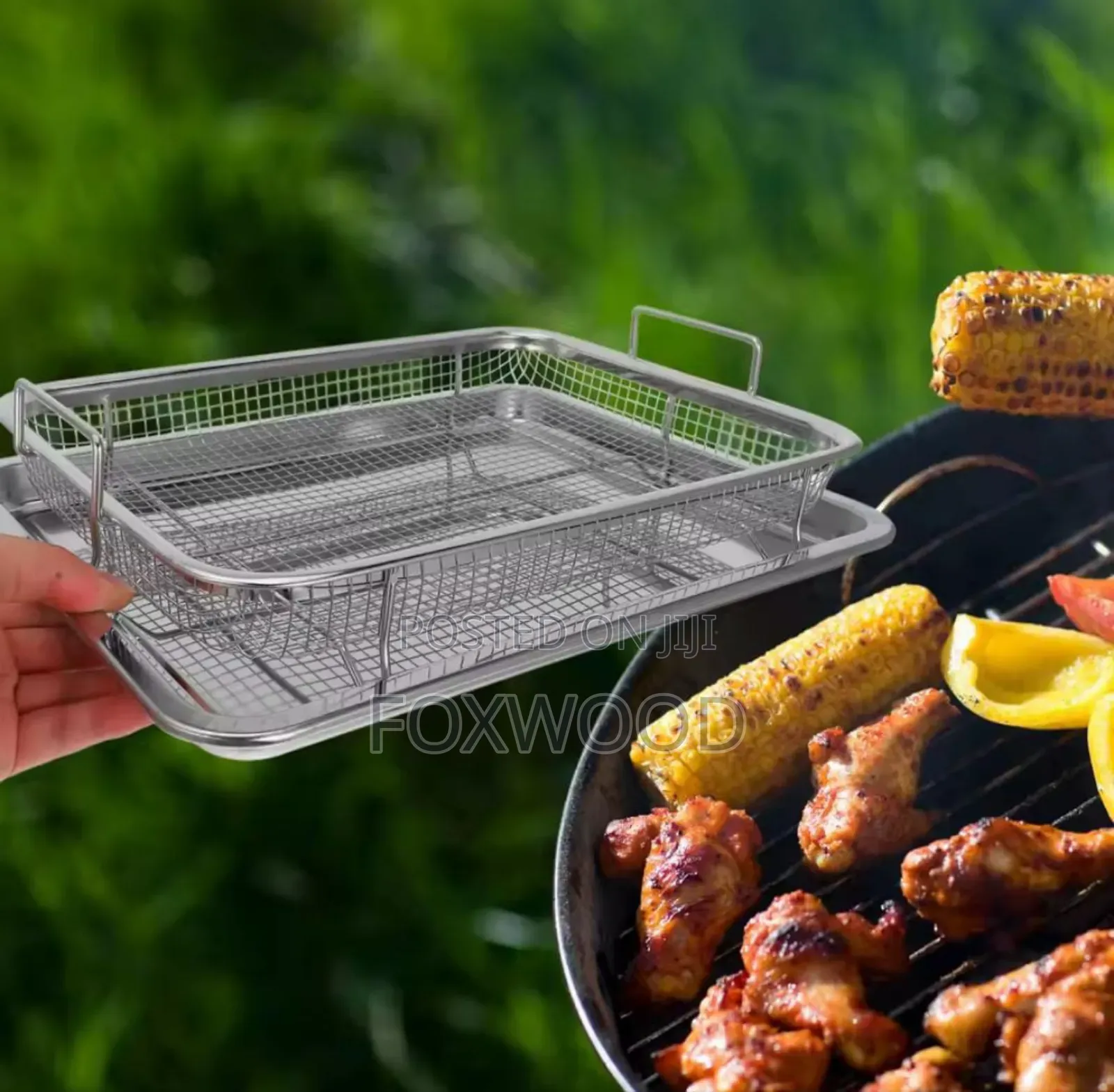 Stainless Steel Air Fryer Basket and Tray Set