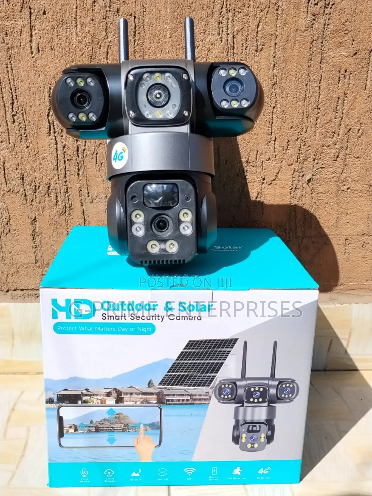 4g Tripple Lens Solar CCTV Camera/Solar CCTV Camera