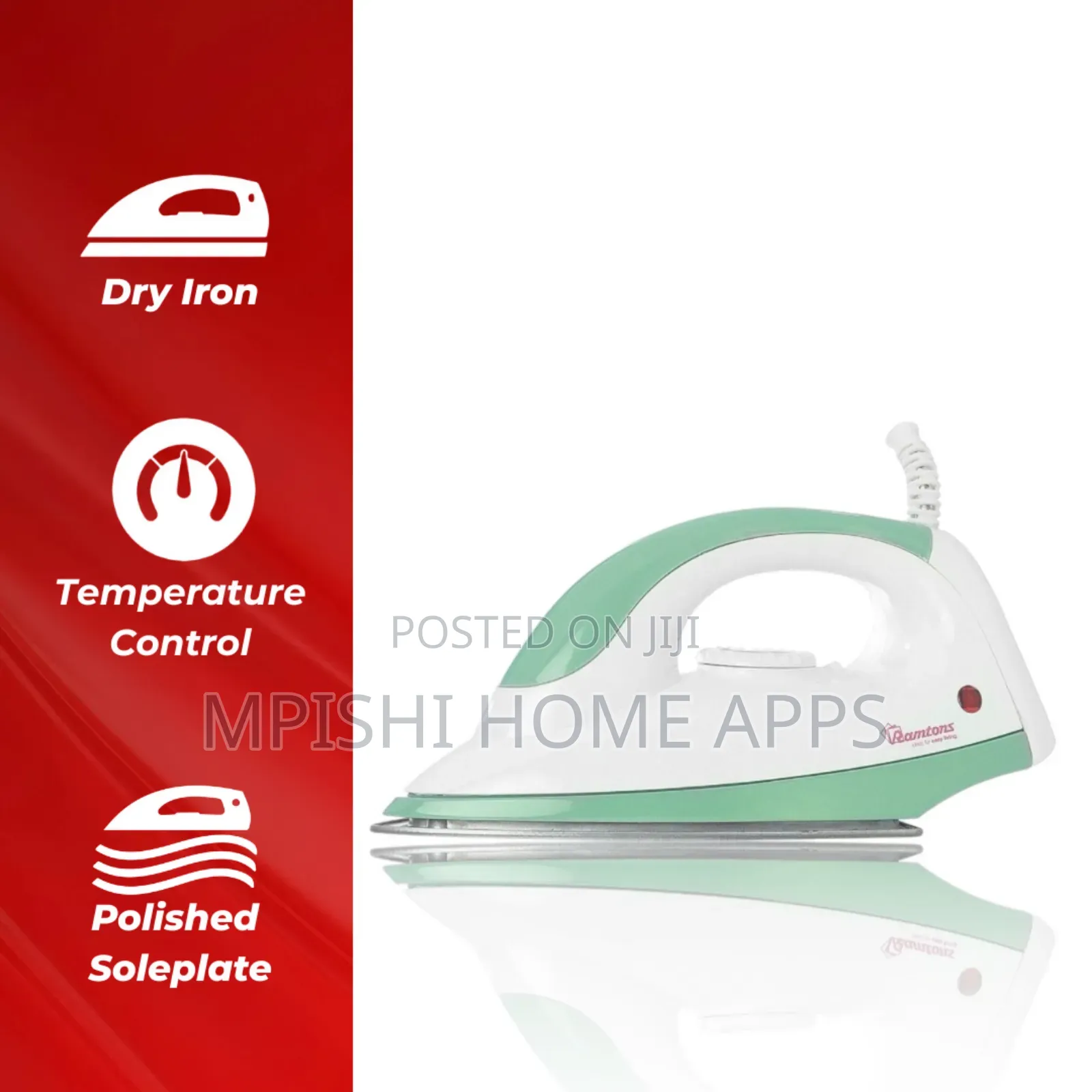 White and Green Dry Iron-Rm/180