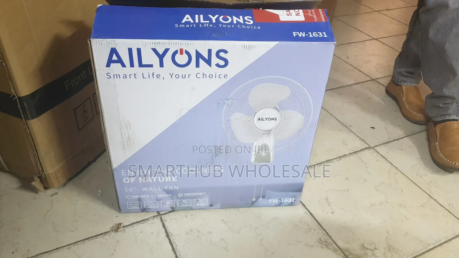 Ailyons 16inch Wall Fan 3 Speed Control Panel Full