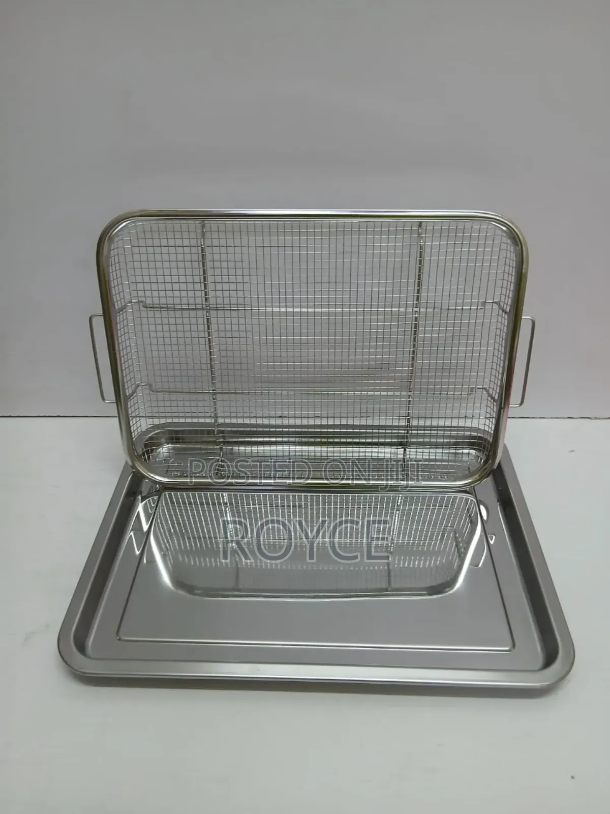 Stainless Steel Fryer Basket + Tray