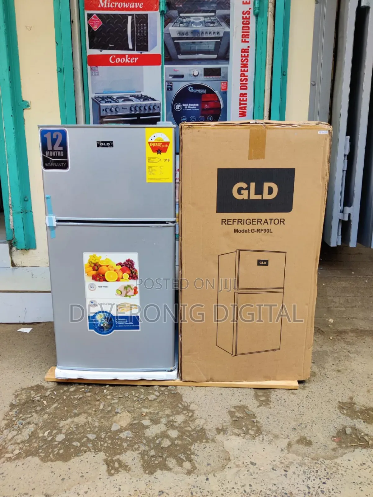 *Gld Fridge 90litres Double Door