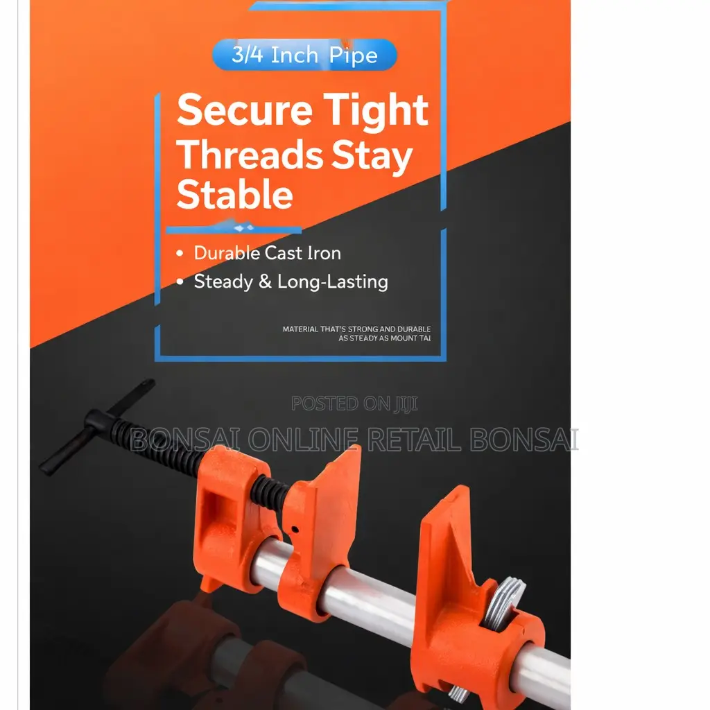 3/4 Inch Heavy Duty Pipe Clamp for Woodworking Projects
