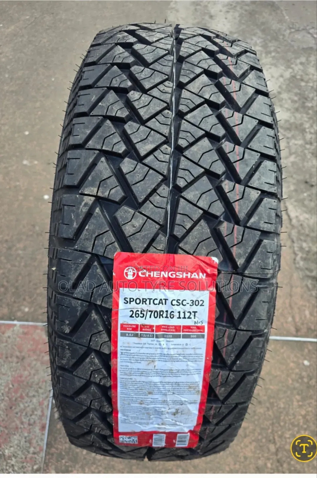 265/70r16 Chengshan Tyres(All Terrain)