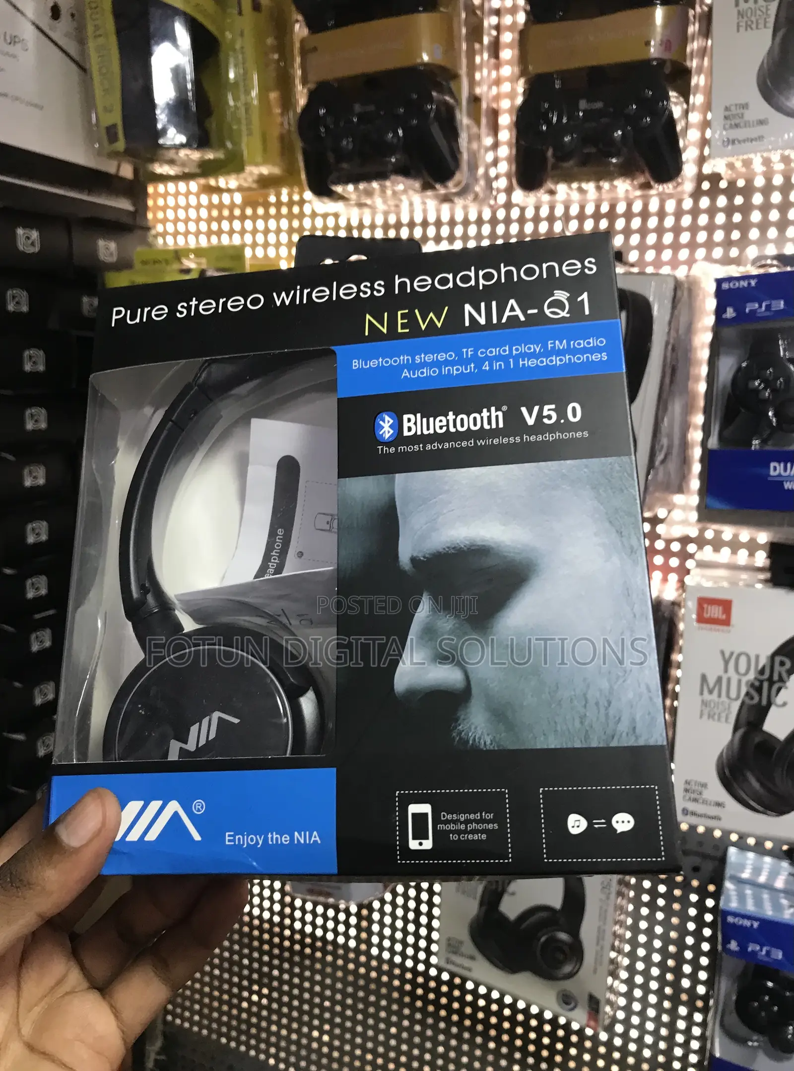 Nia-Q1 Pure Stereo Wireless Headphones - Hi-Fi Sound With 4 Play Modes