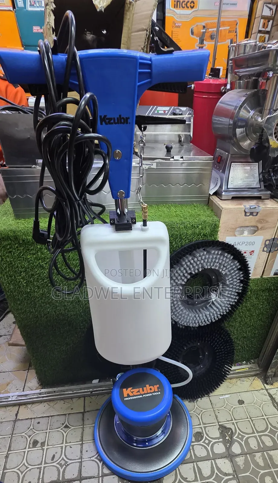 Kzubr Electric Floor Scrubber Machine With Brushes