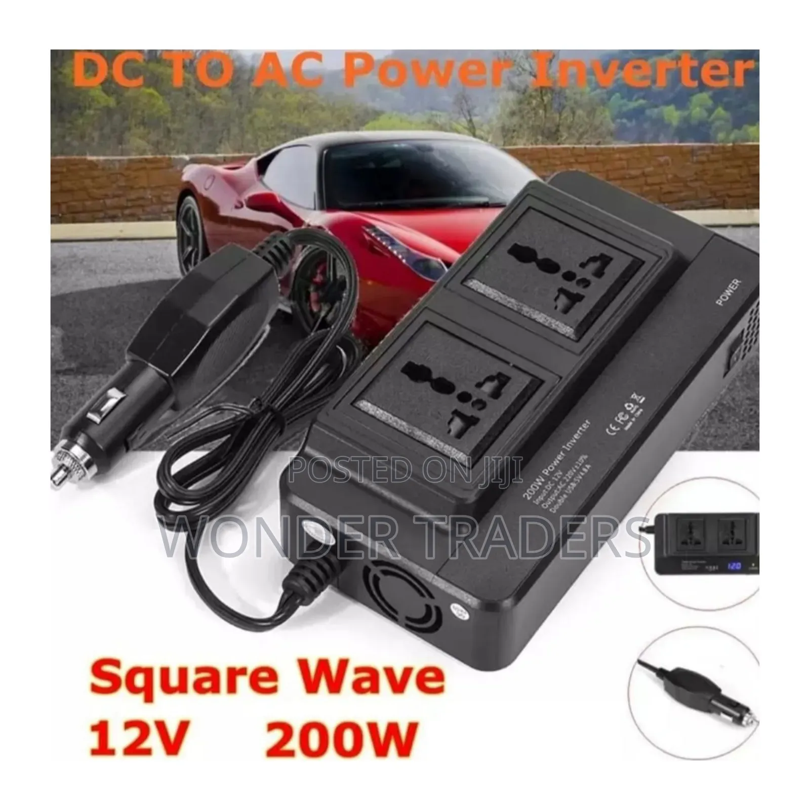 *200w Car Power Inverter Dc to Ac 12v to 220v