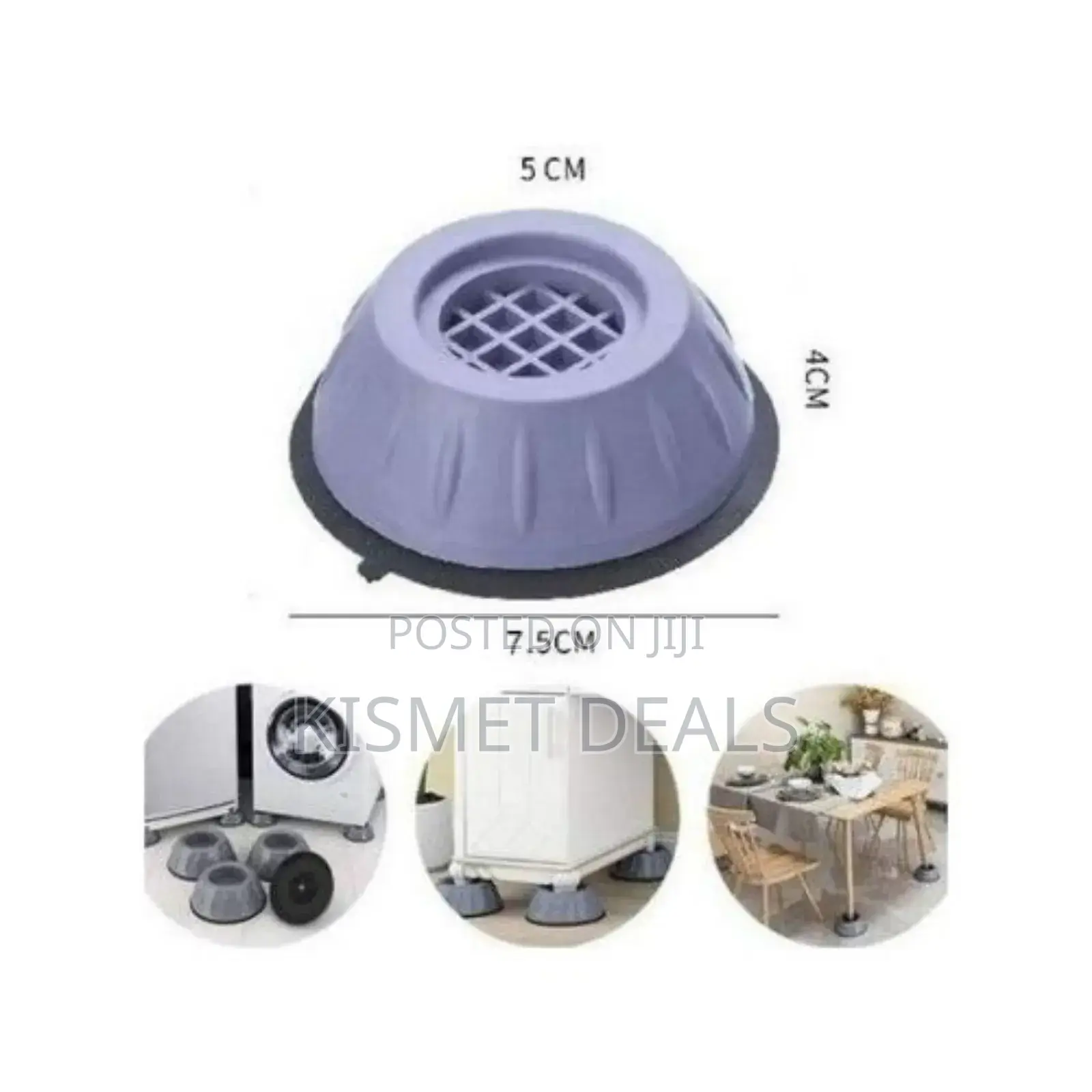 4pc Washing Machine Anti Vibration Pads Shock and Noise Cancellation