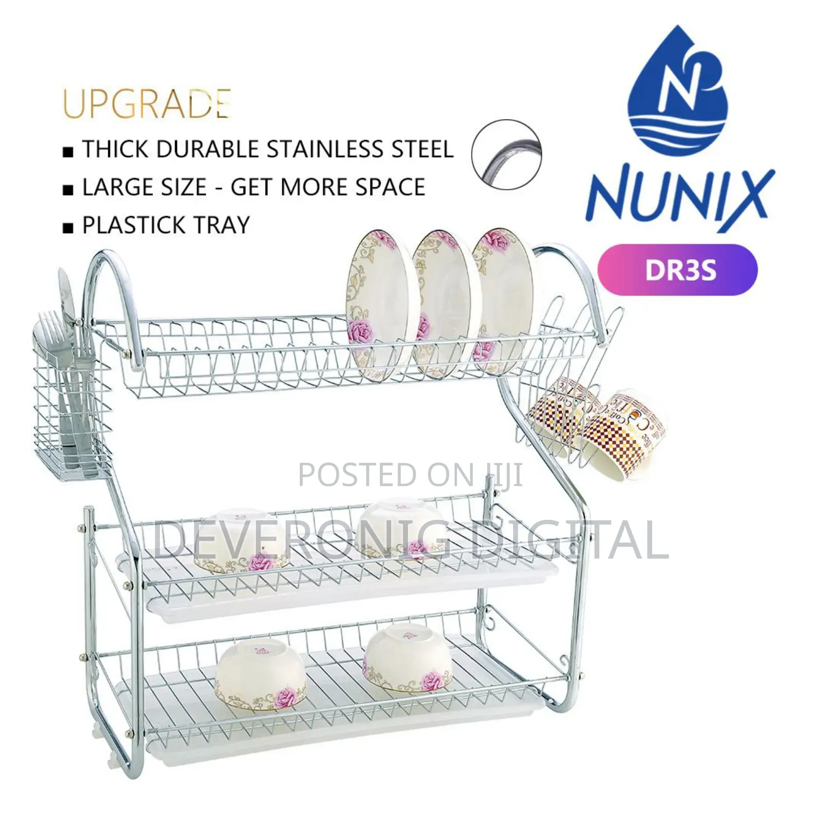 Dish Rack 3 Layer Stainless