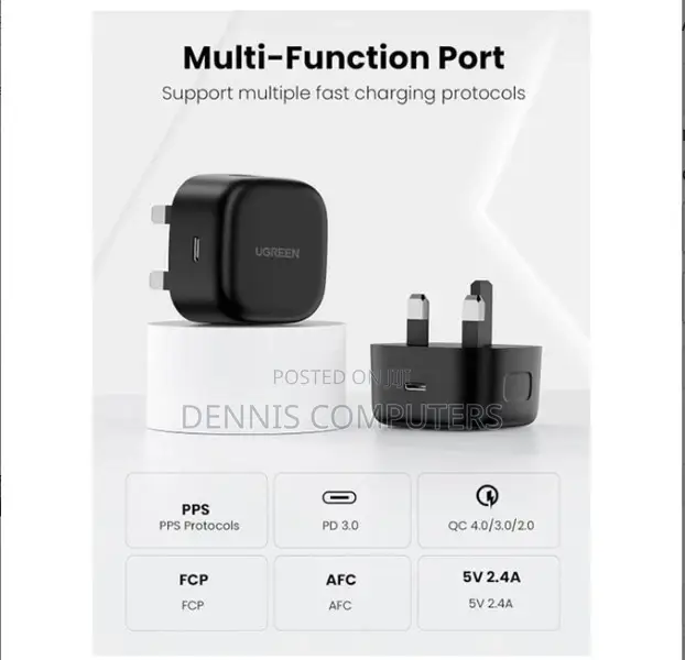 Ugreen Pd Fast Charger+Usb Cable Uk
