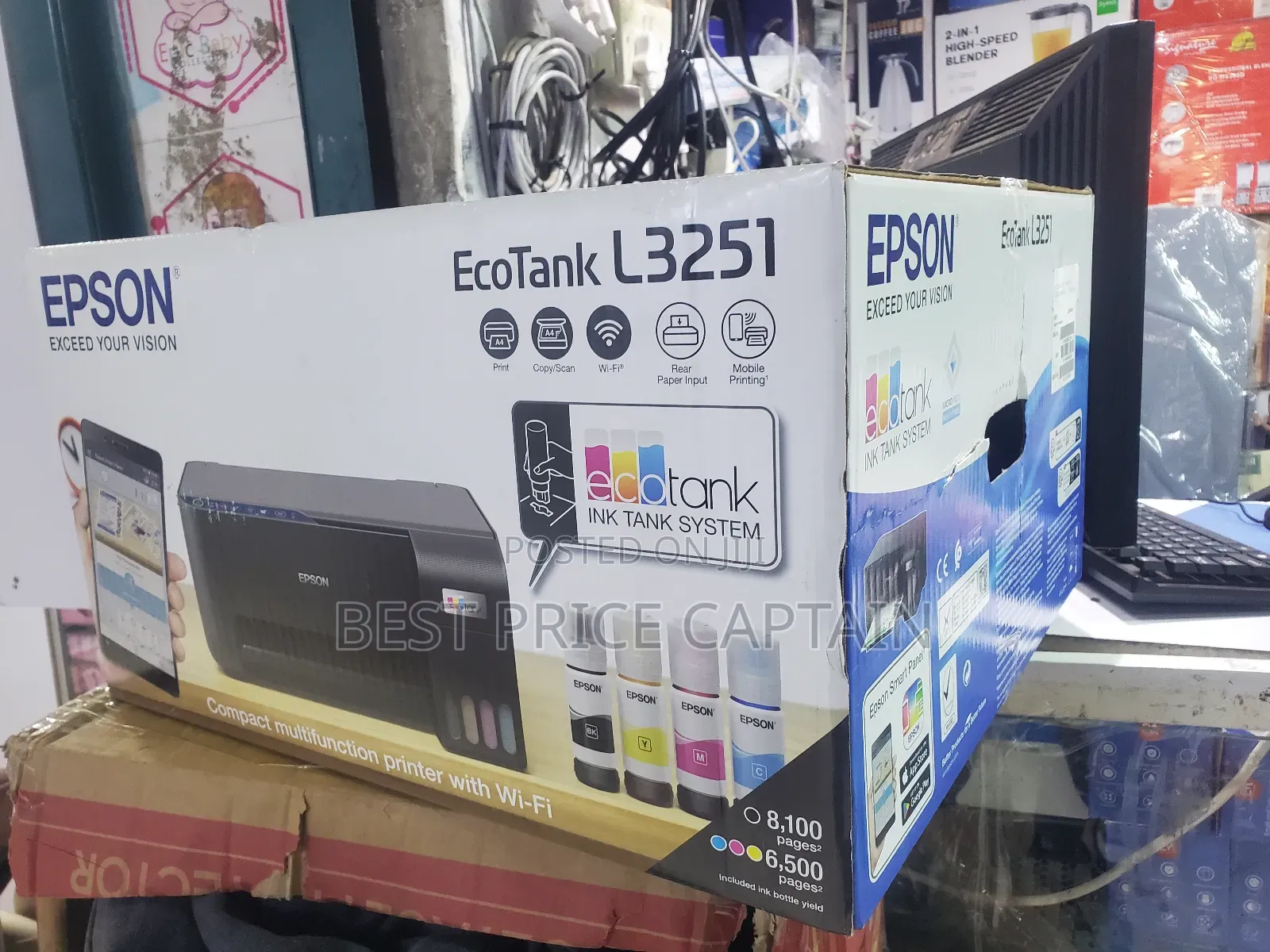 Epson Eco Tank L3251 A4 Wifi Wireless All in One Ink Tankprinter