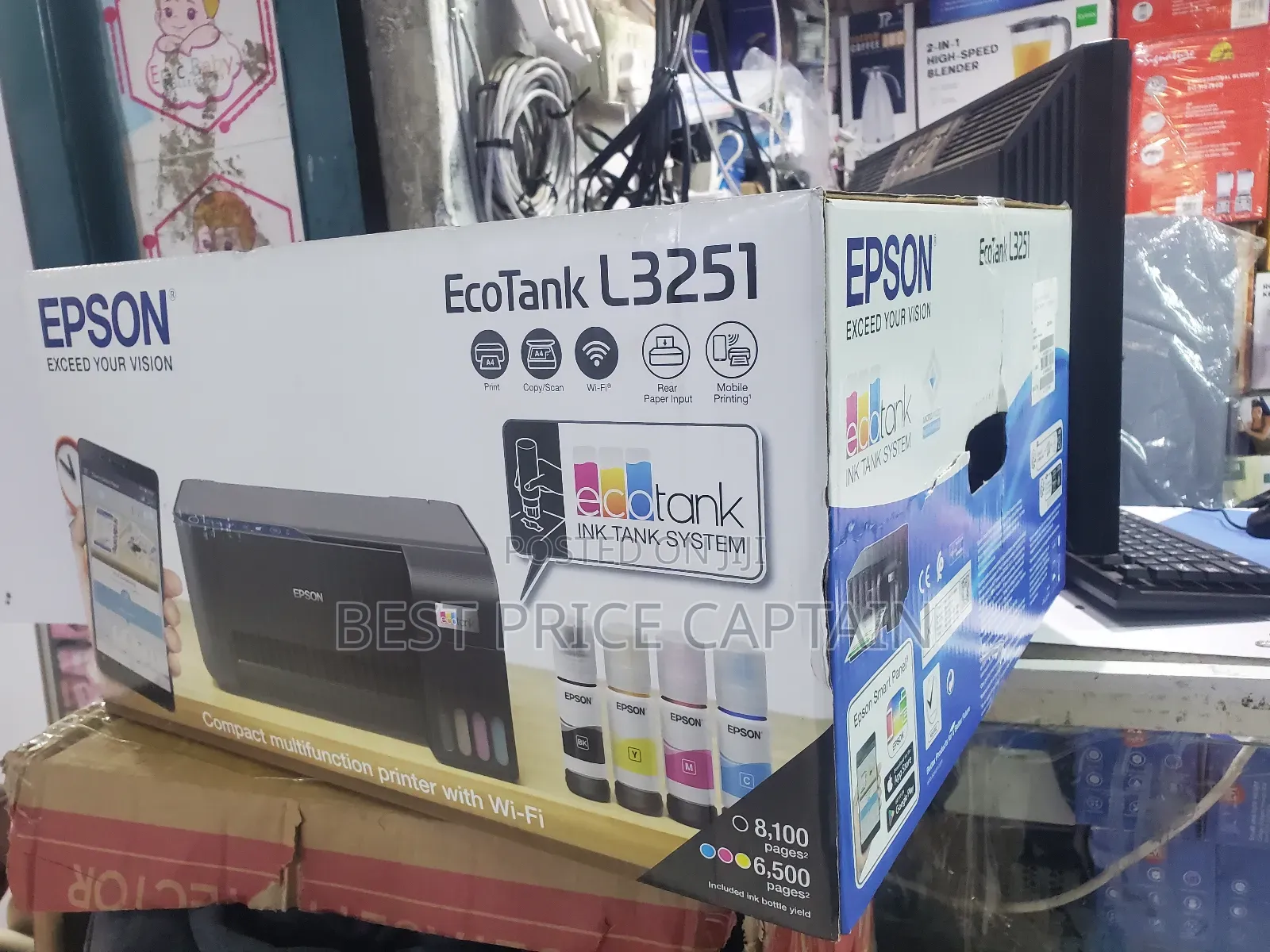 Epson Eco Tank L3251 A4 Wifi Wireless All in One Ink Tankprinter