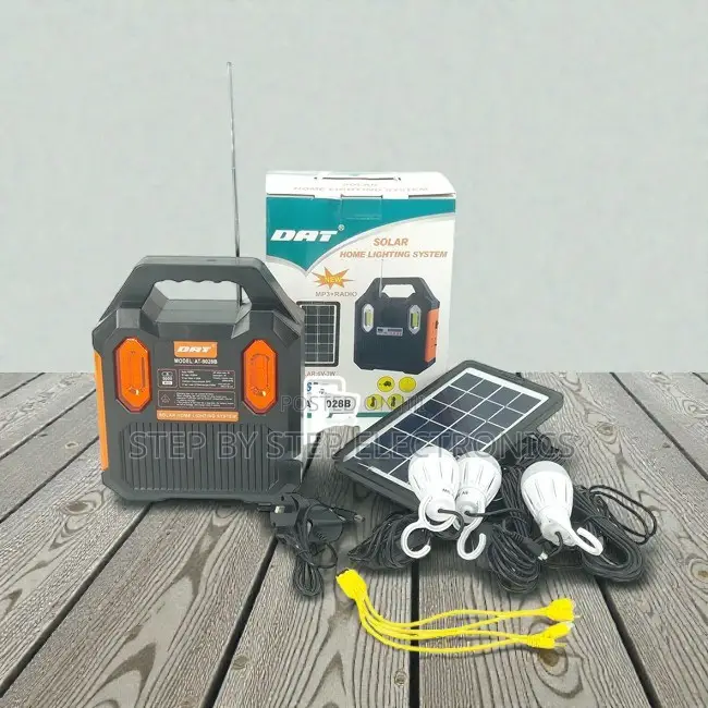Long Lasting Portable Home Solar Lighting System Kit With Solar Panel