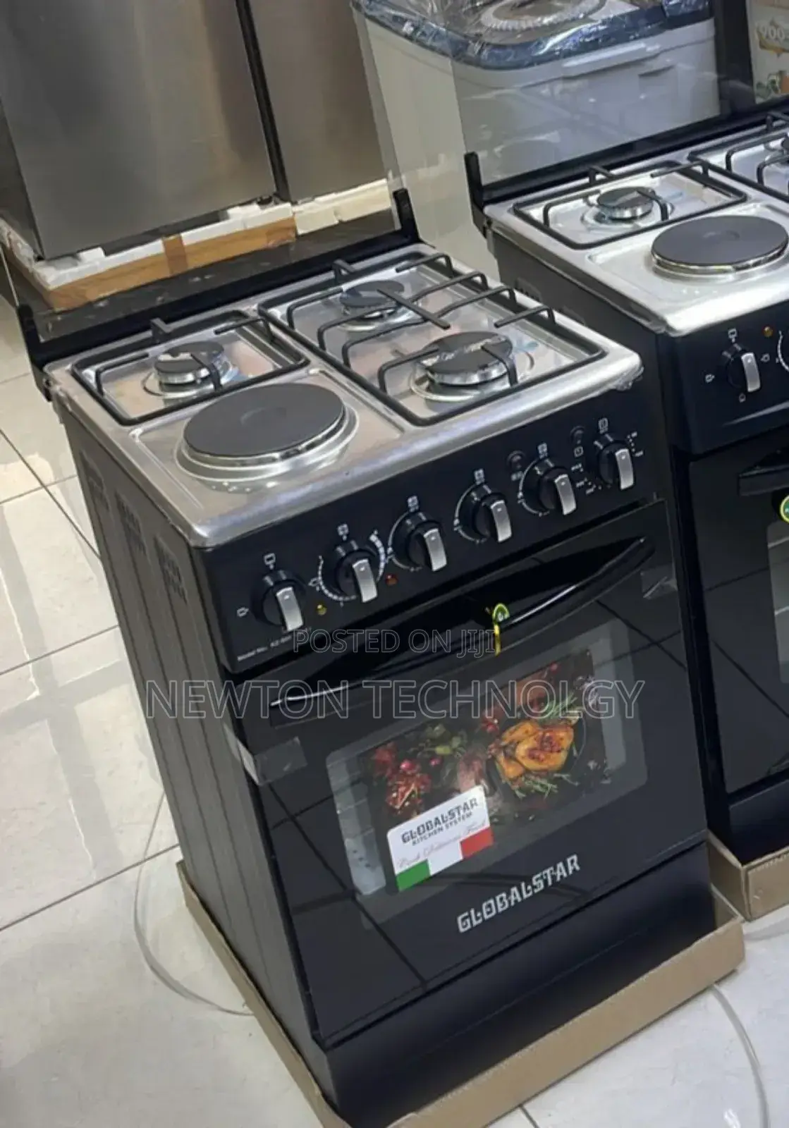 Black 50*55 Globalstar Jet 3+1 Standing Cooker With Electric Oven