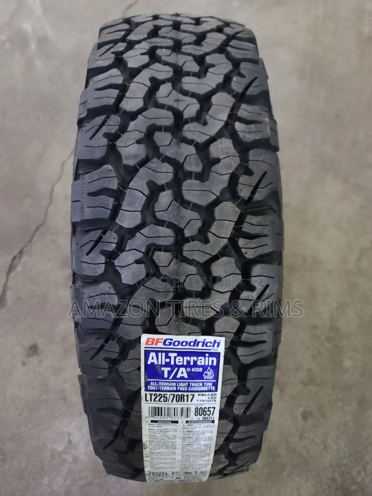 225/70r17 Bf Goodrich Tyres a/Tk02 Made in Usa