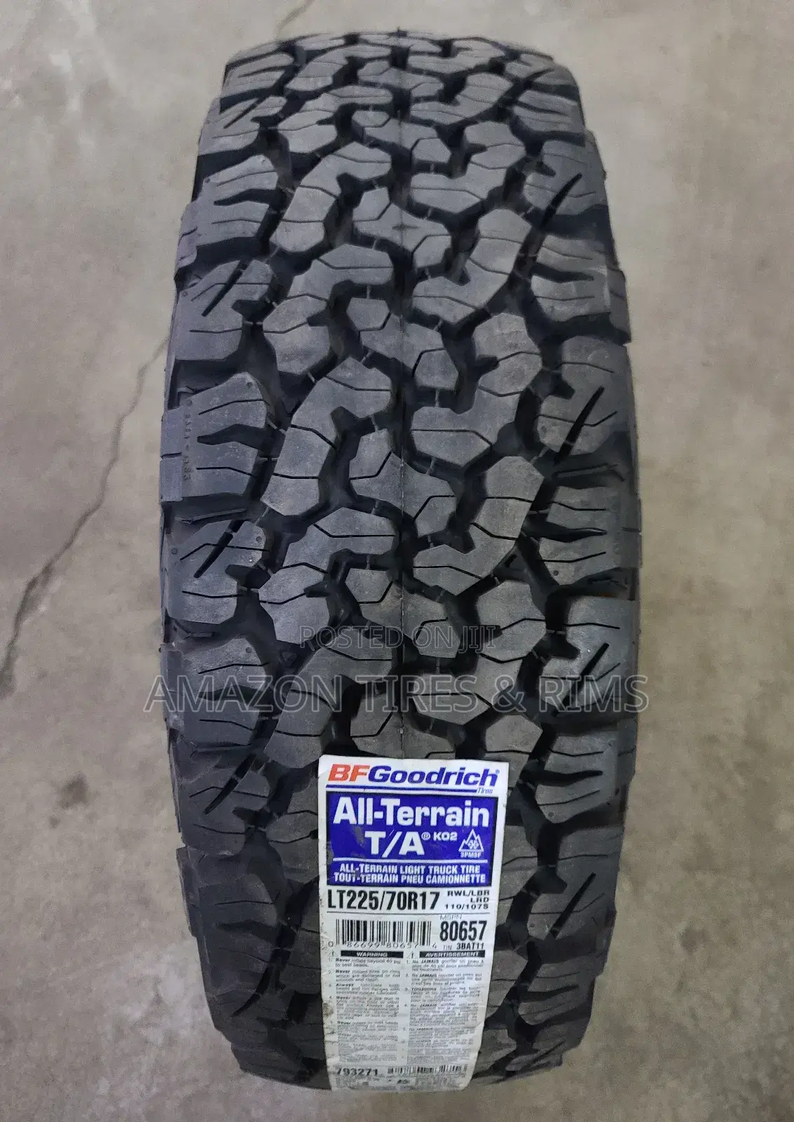 225/70r17 Bf Goodrich Tyres a/Tk02 Made in Usa
