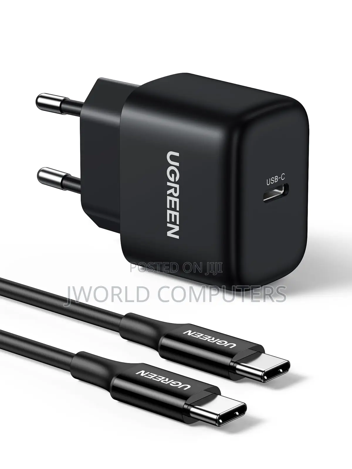 Ugreen Usb-C 25w Pd Charger With C-C 2m Cable Uk Black - Cd250