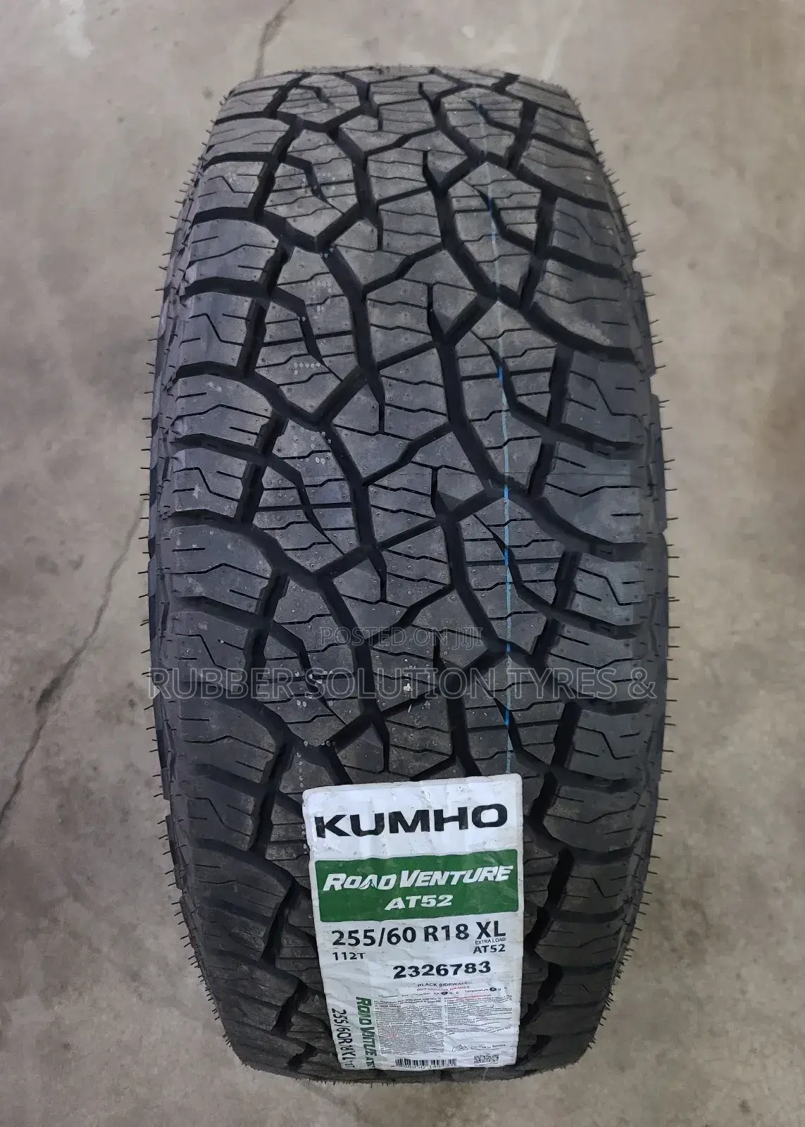 255 /60 R18 Kumho Tyres Road Venture a/T52 All-Terrain