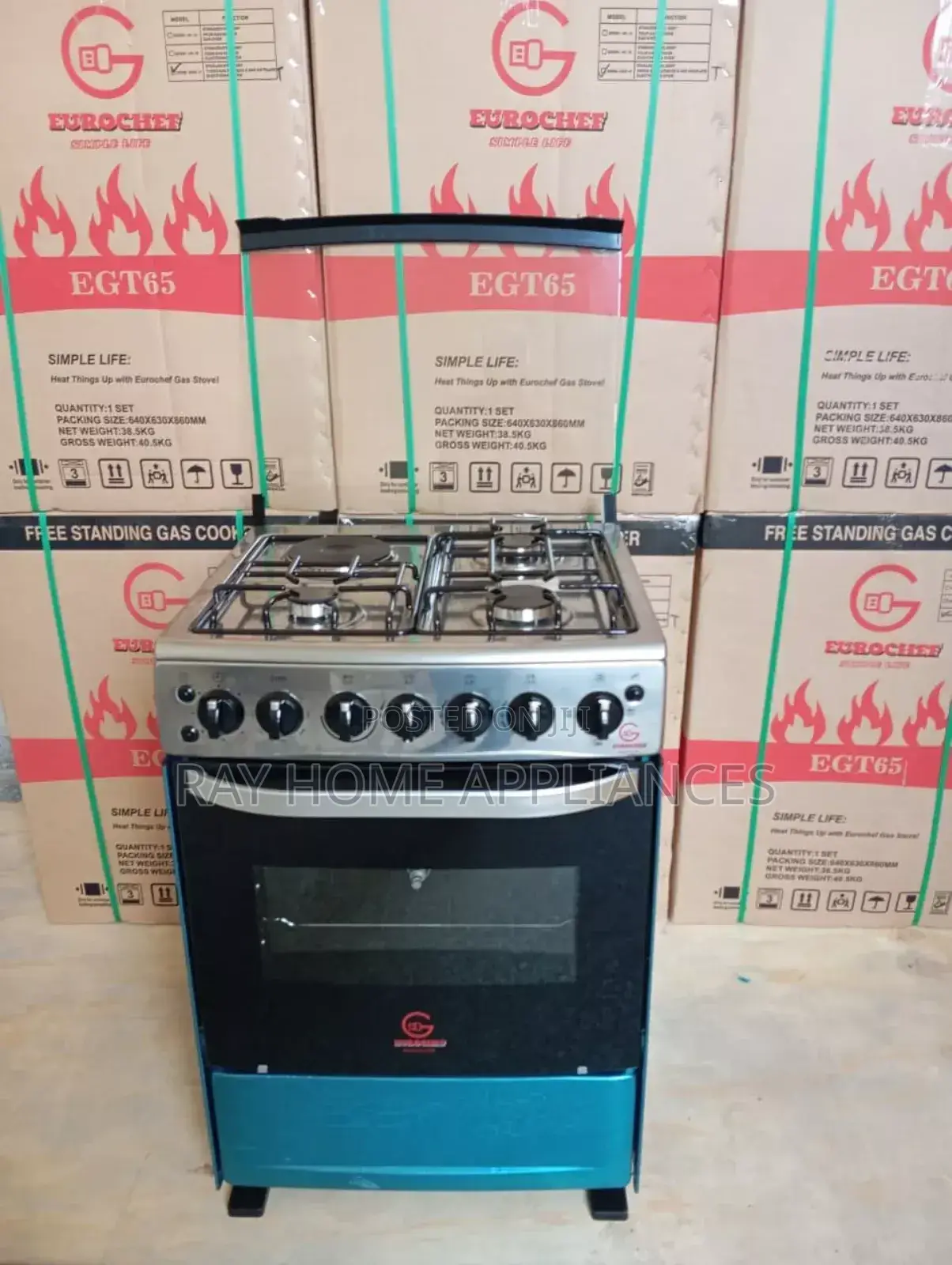 60cm*65cmeurochef Free Standing 3 G+1 E Cooker With Electric Oven