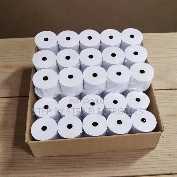 50 Pieces 80x80mm Thermal Paper Roll Premium-Grade Thermal Coating