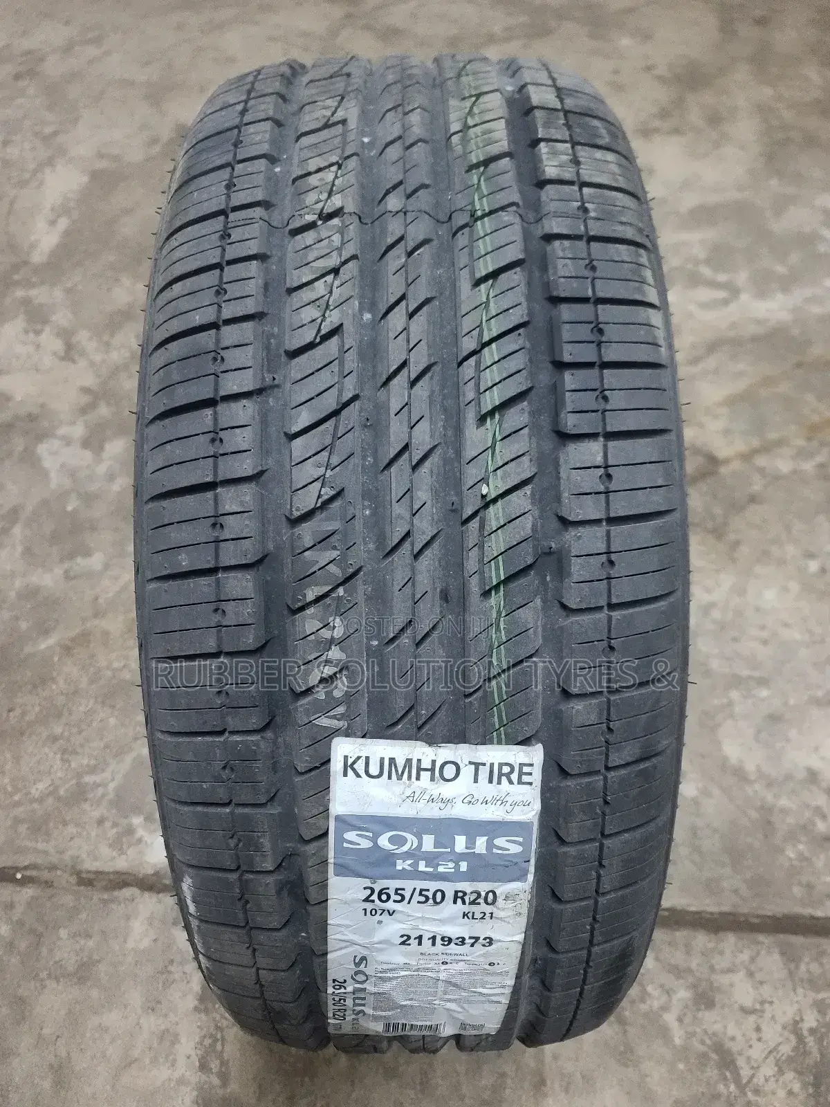 265 /50 R20 Kumho Tyres 107v Solus Kl2 Highway