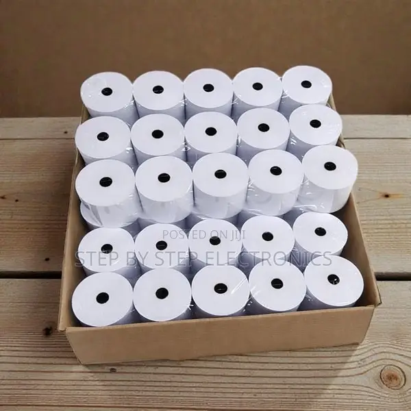 50 Pieces 80x80mm Thermal Paper Roll Strong Paper Core for Pos Use