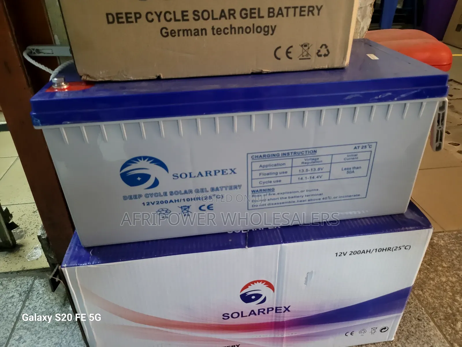 Solapex N200 / 200ah Solar Battery Dry Cell