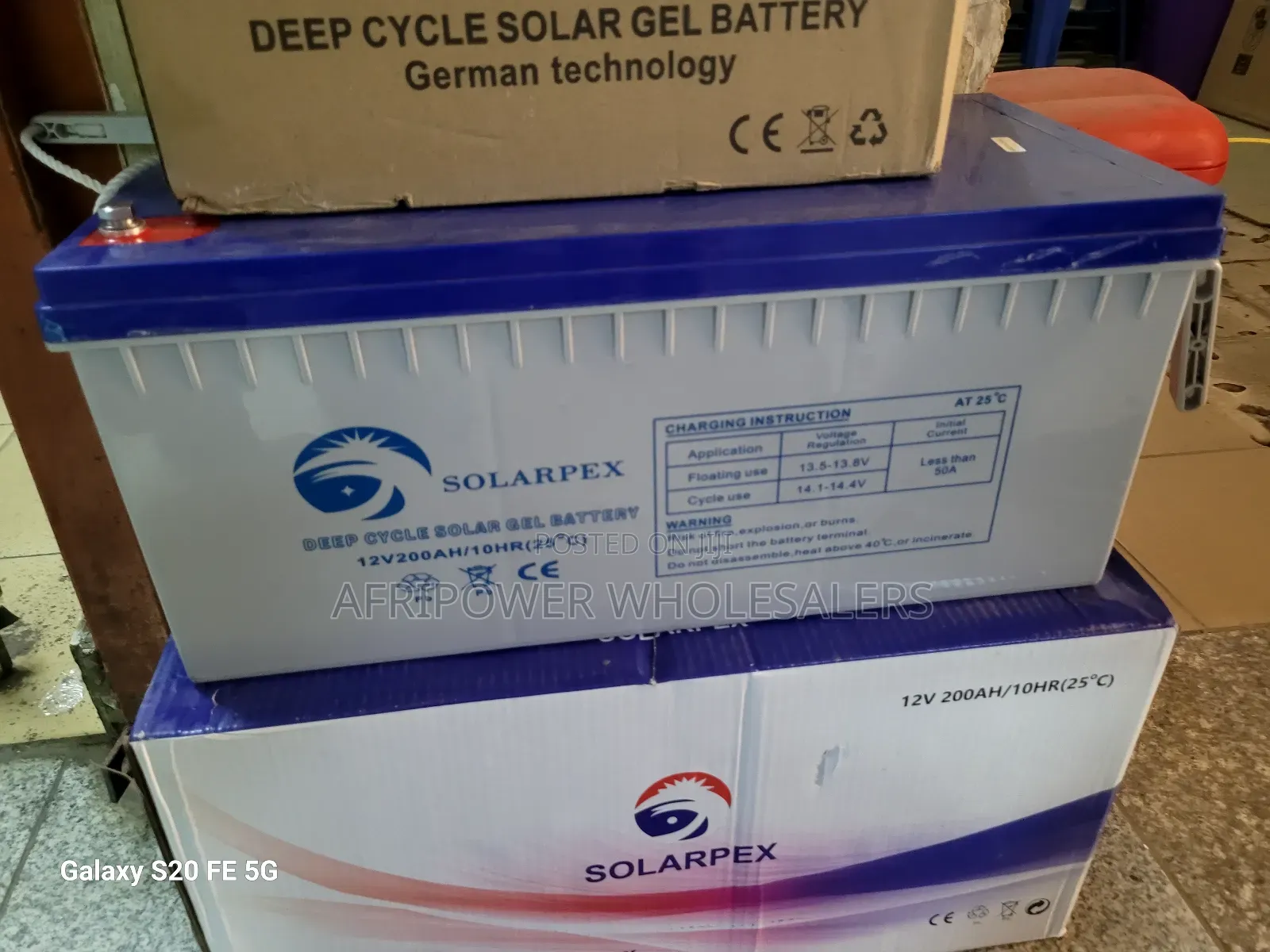 Solapex N200 / 200ah Solar Battery Dry Cell
