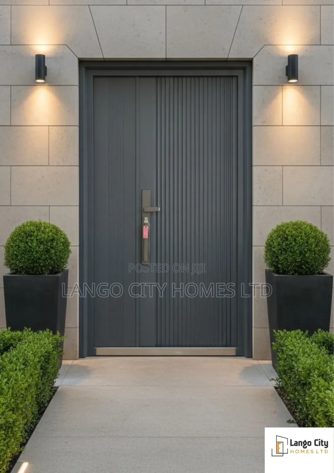 Dark Grey Double Security Door