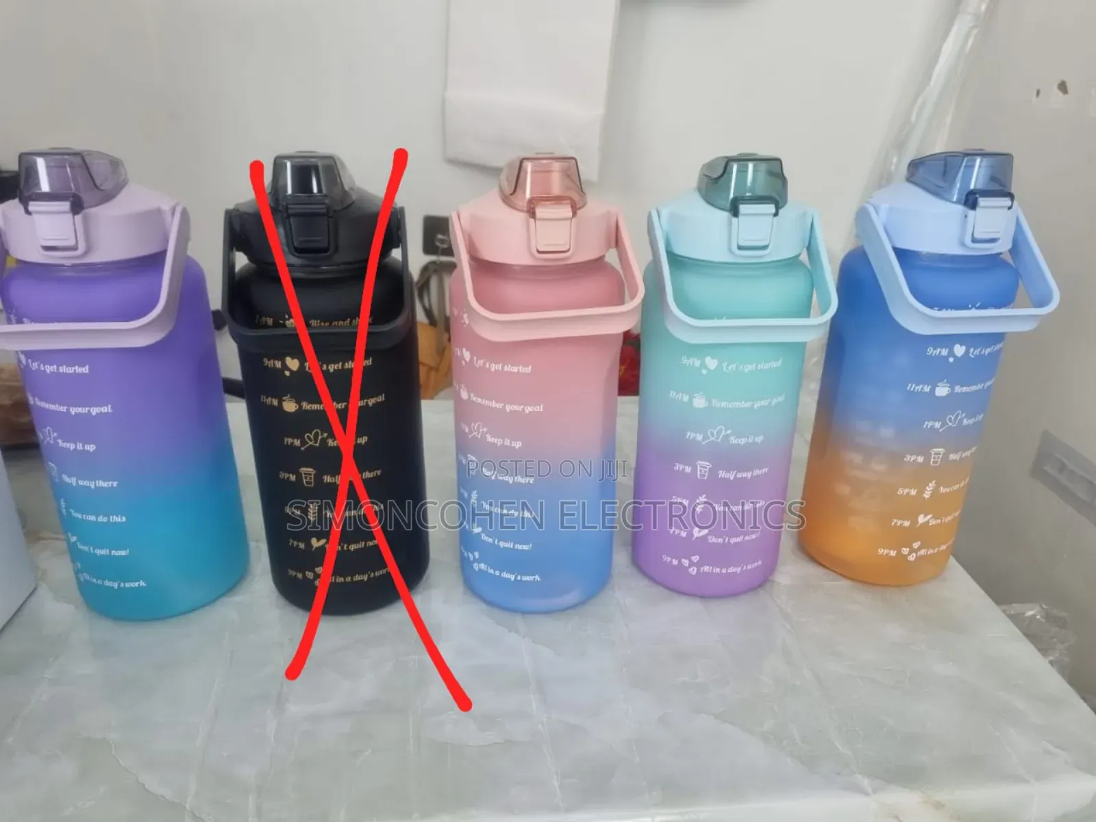 3 In 1 Motivation Water Bottle