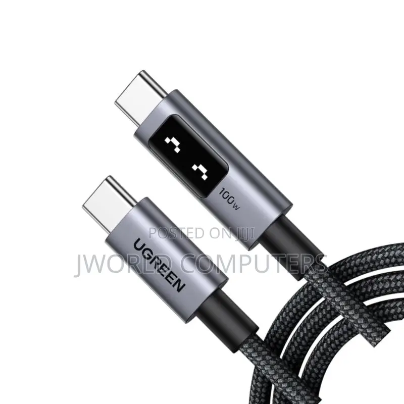 Ugreen Right Angle Usb-C to Usb-C Link Cable 5m (Black) - Us551