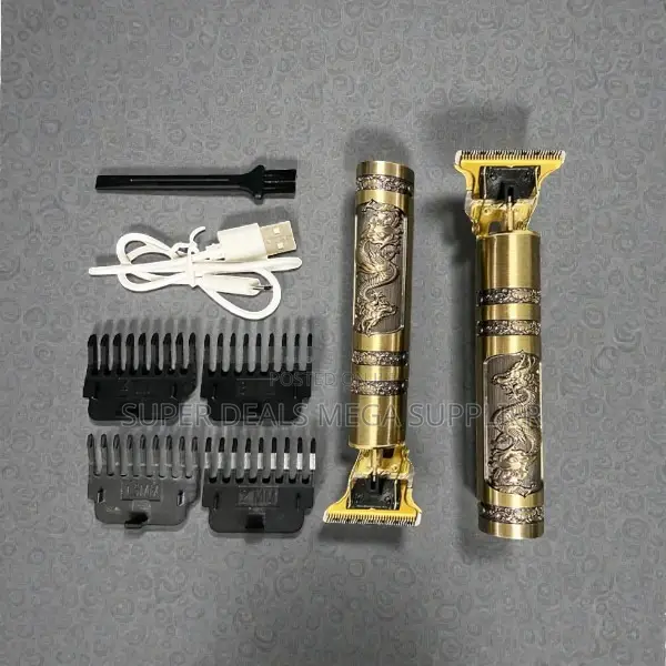Golden Usb Vintage T9 Hair Cutting Hair Clipper Shaver