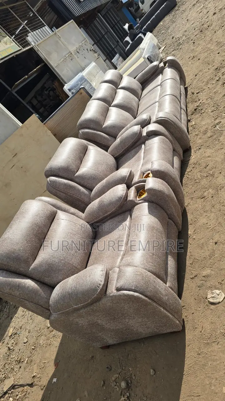 Lounging 5 Seater Semi Recliner Sofa Set