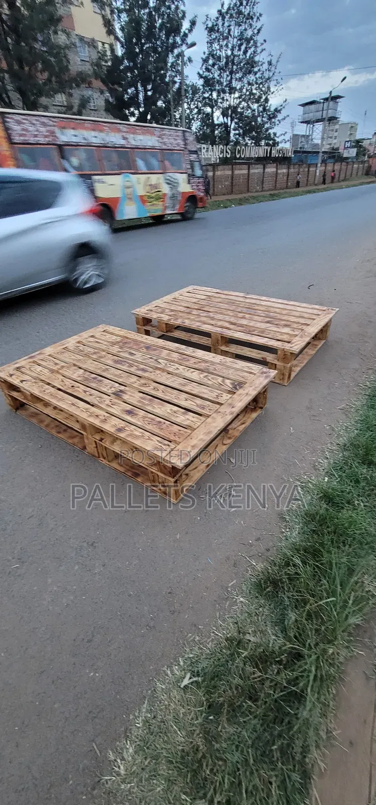 5×6 Pallet Bed – Durable Hardwood Simple Modern Bed Frame.Mkm