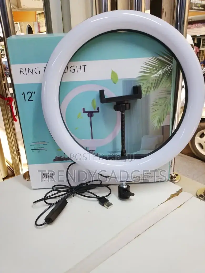 12” Led Ring Light Dimmable With Warm Cool Modes