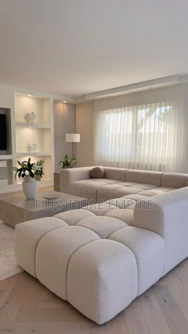 Stylish Elegant 6 Seater Bubble L Sofa