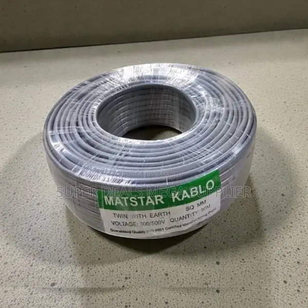 Long Life PVC 1.5mm 90m Twin With Earth Flat Electrical Wiring Cable