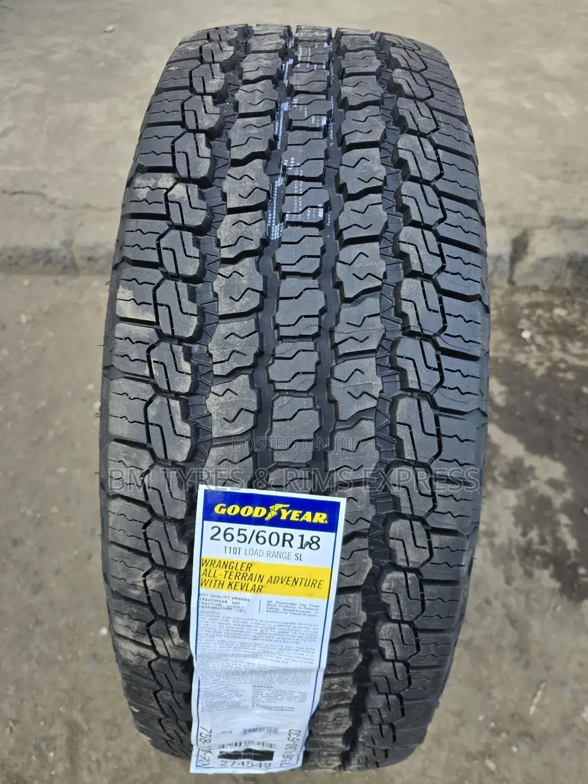 265 /60 R18 Goodyear Tyres (All Terrein)