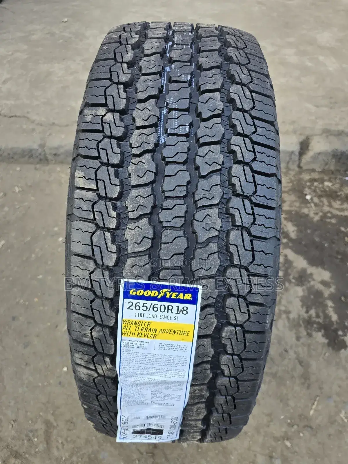 265 /60 R18 Goodyear Tyres (All Terrein)
