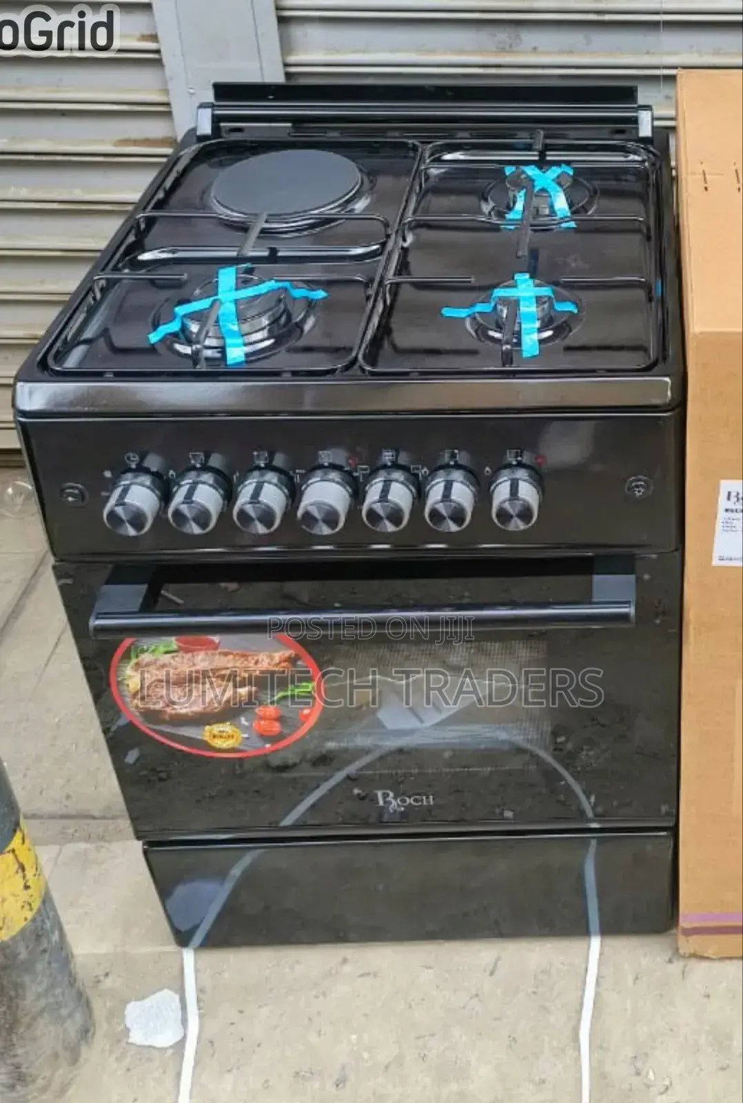 Roch 60×60cm 3g+1e Standing Cooker -Turkey Black