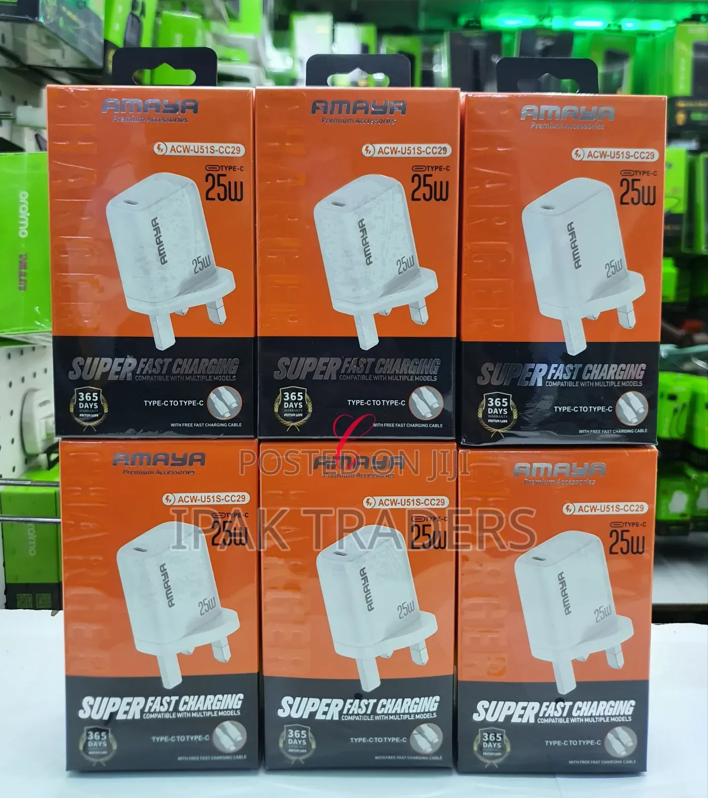 Amaya Acw-U51s-Cc29 *25w* Super Fast Charger *With C to Type C Cable
