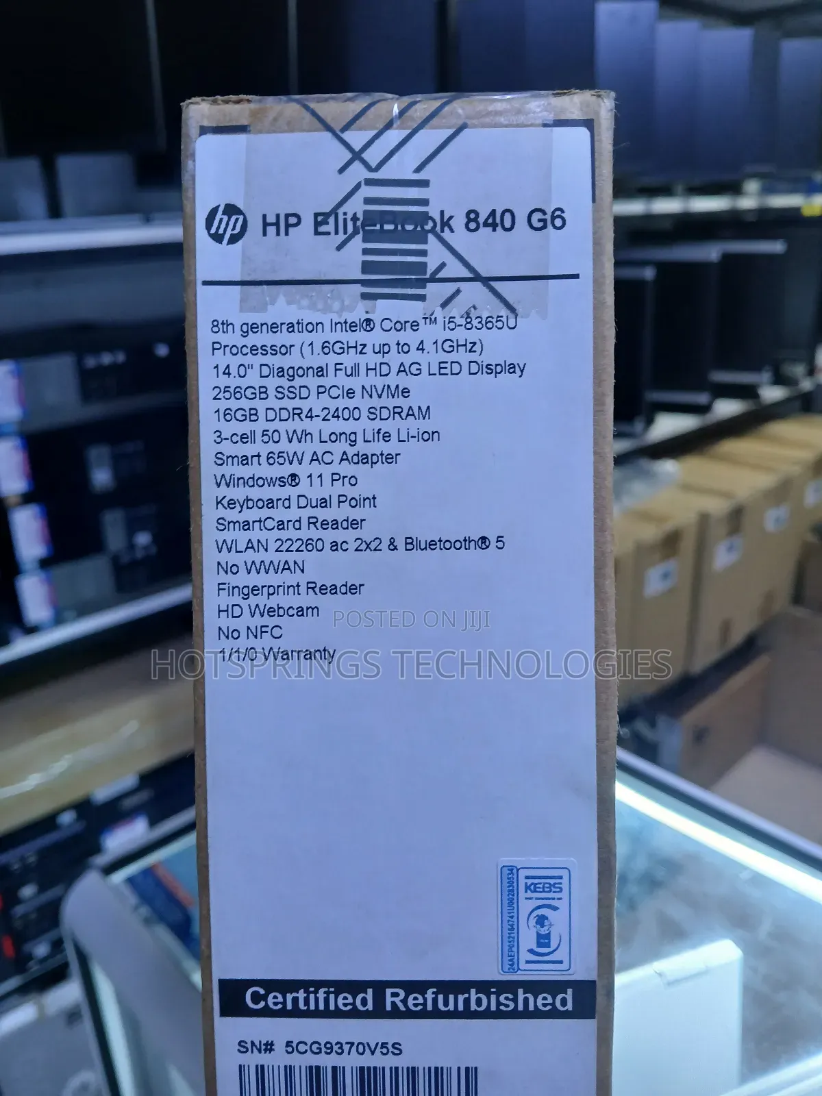 New Laptop HP EliteBook 840 G6 16GB Intel Core I5 SSD 256GB