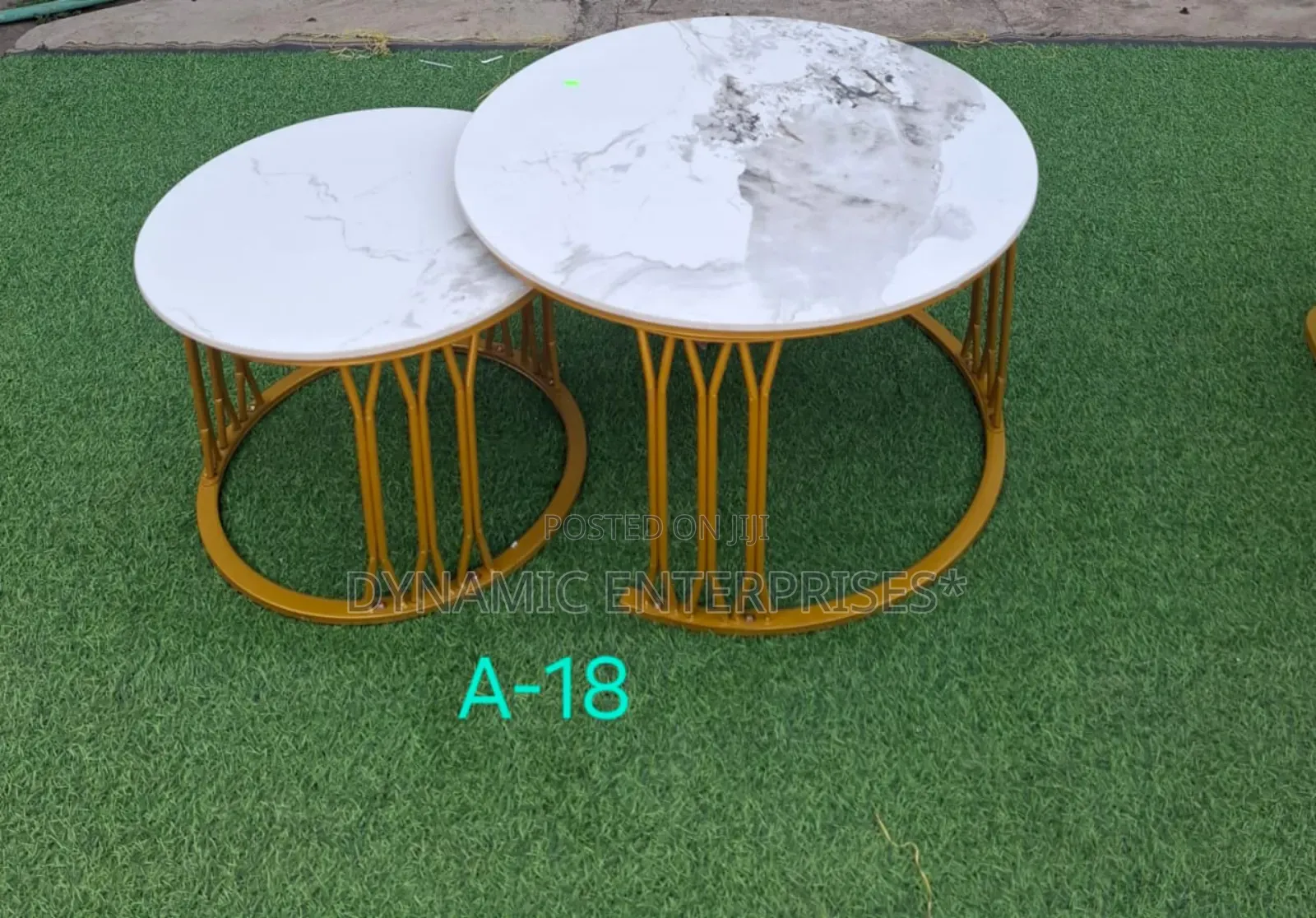 Gold Marble Nesting Coffee Table Set