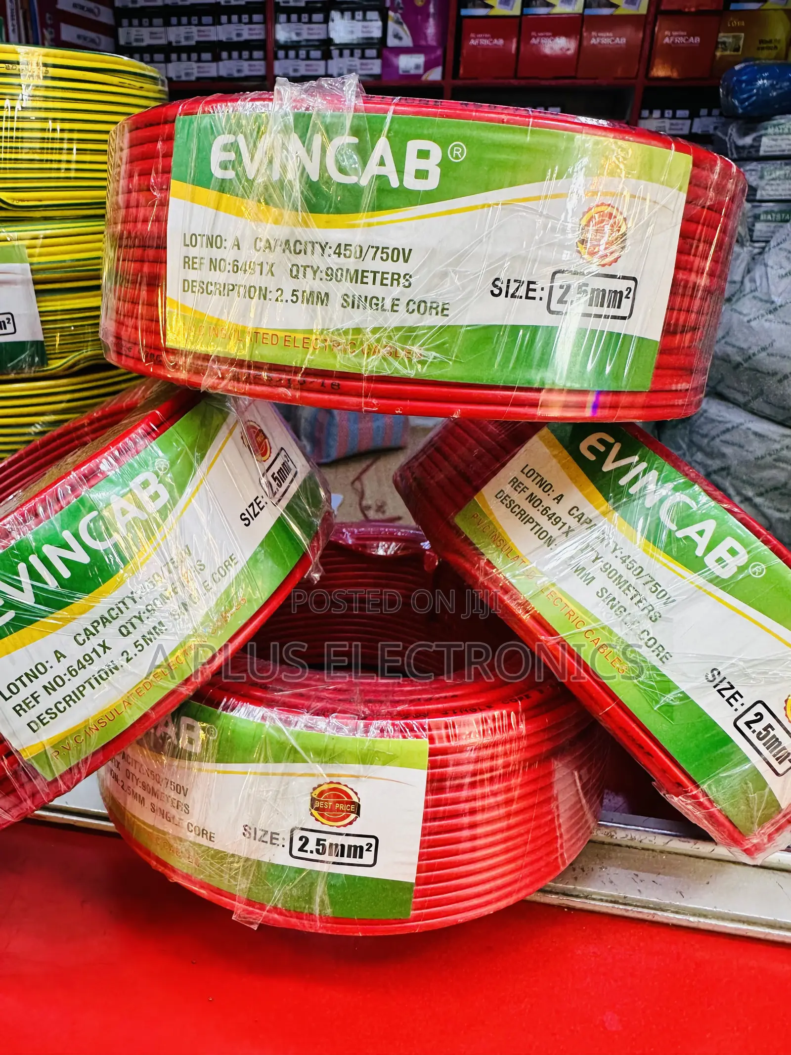 Evincab 2.5mm Single Core Wiring Cable 90m(Red) – Lasting Copper