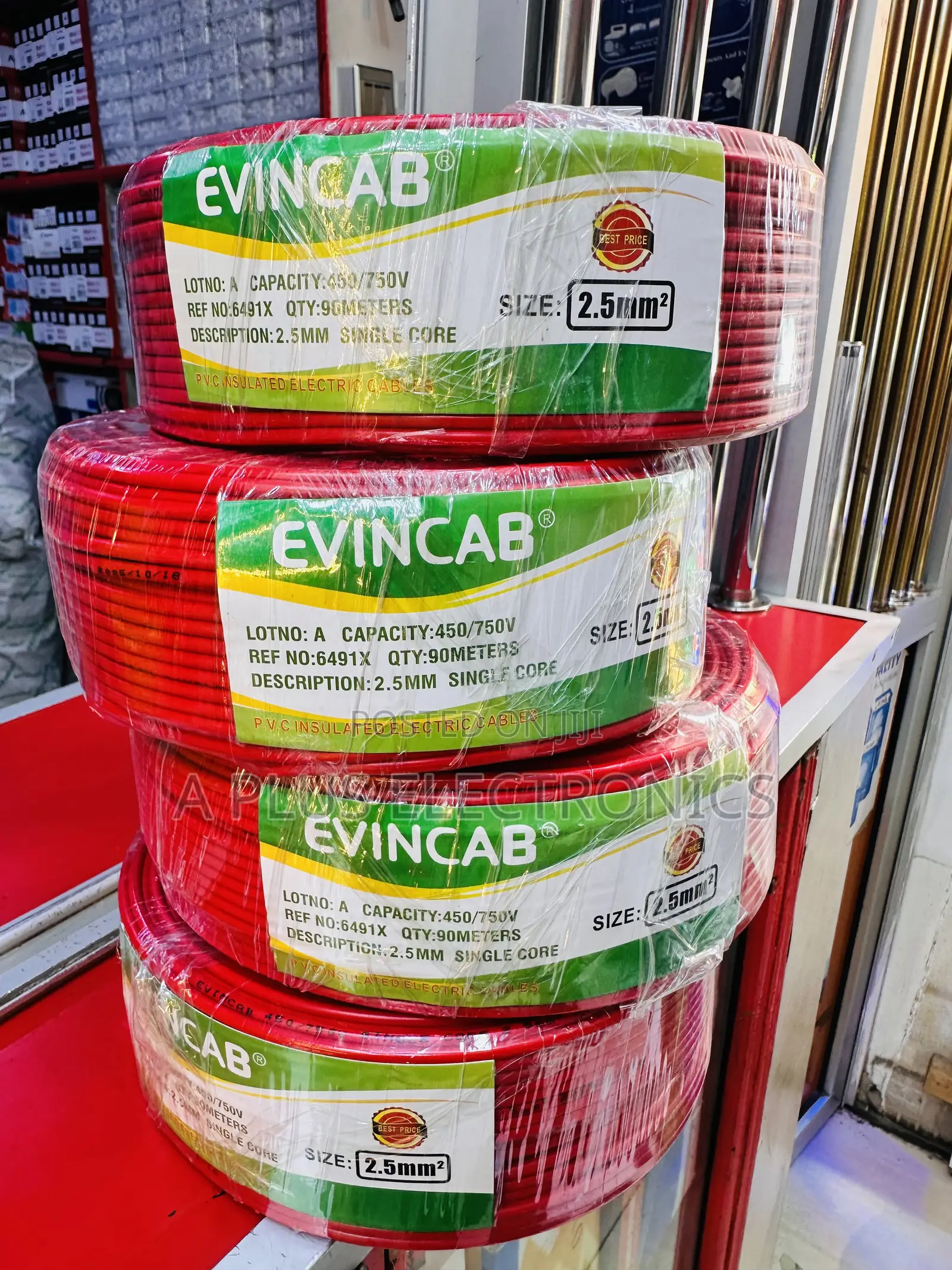 Evincab 2.5mm Single Core Wiring Cable 90m(Red) – Lasting Copper