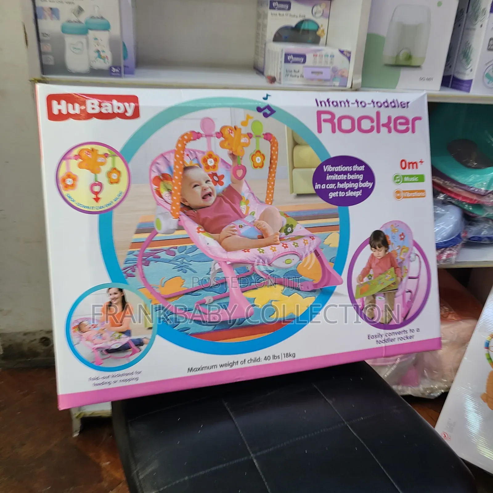 -Hu-Baby Rocker. Baby Seat.