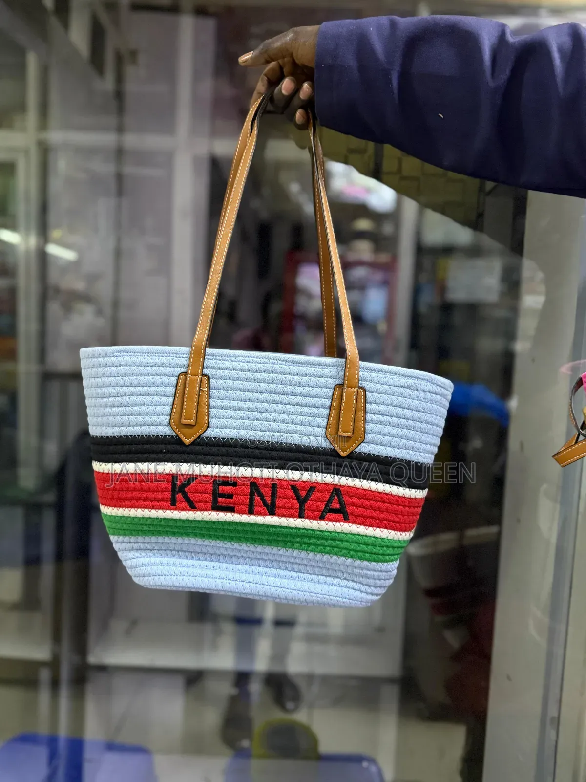 Kenyan Flag Colors New Wooven Summer Bag